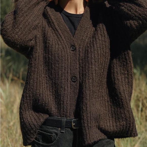 Jenni Kayne Cocoon Sweater in Cocoa size XS - Picture 4 of 6